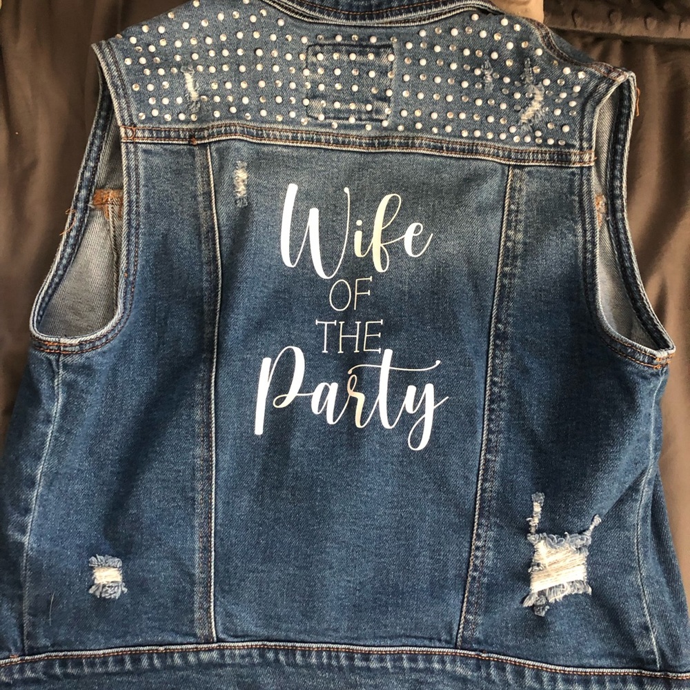 Wife of the party Jean vest!
